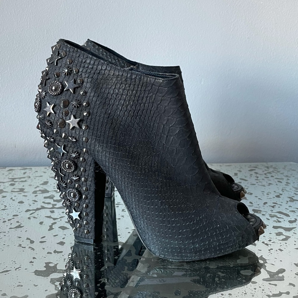 Givenchy Studded Open Toe Bootie SZ 40